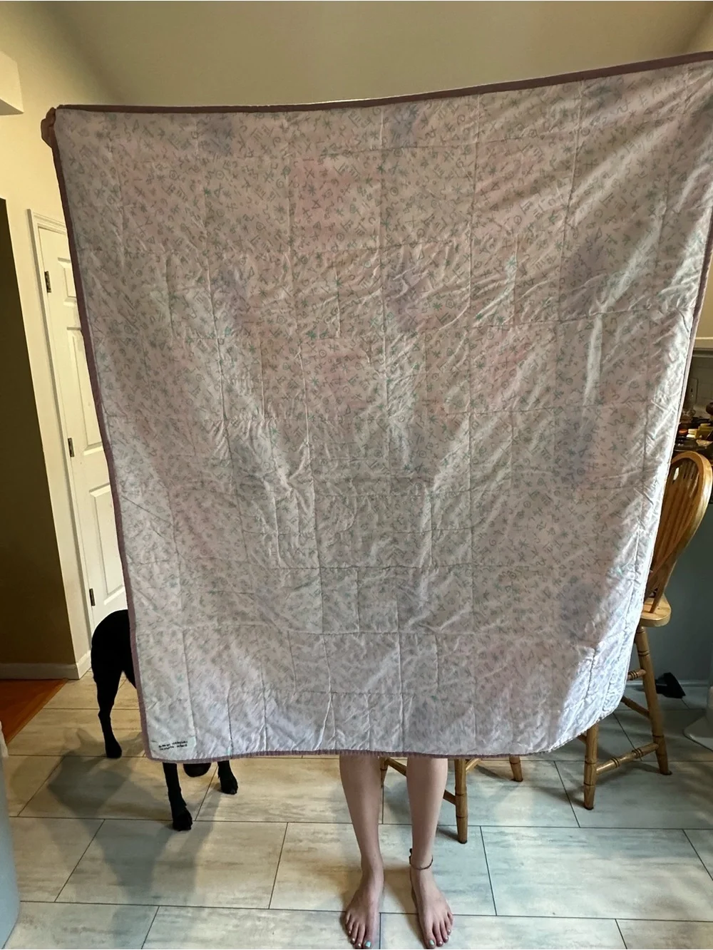 Handmade Care Bear quilt
